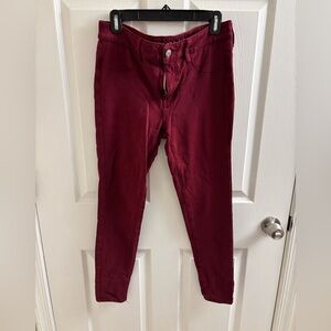 Burgundy jeggings